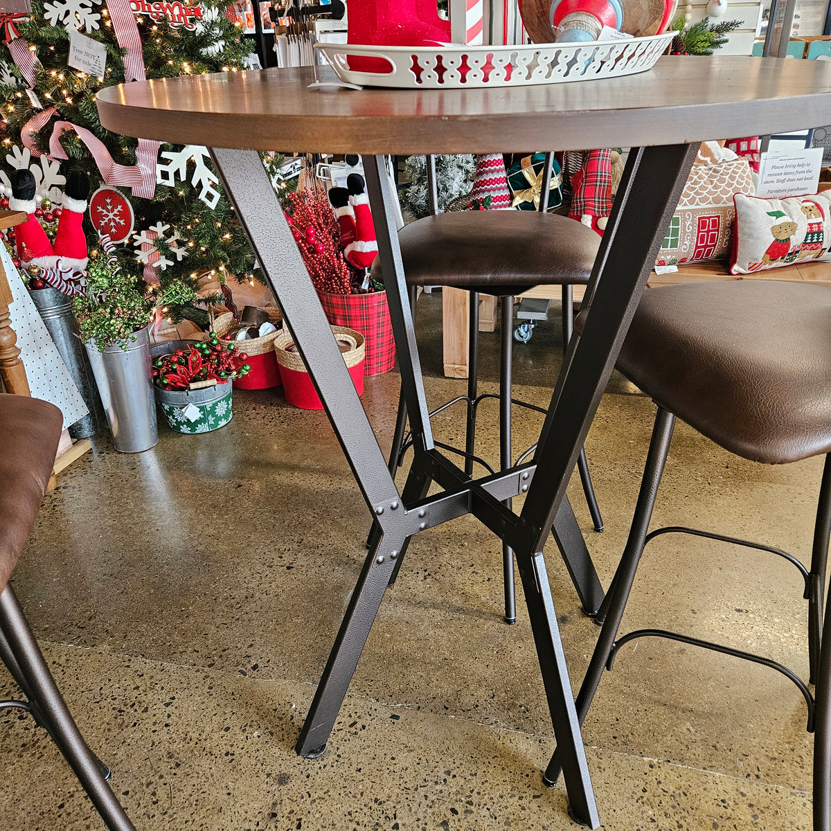 Bar height table with chairs