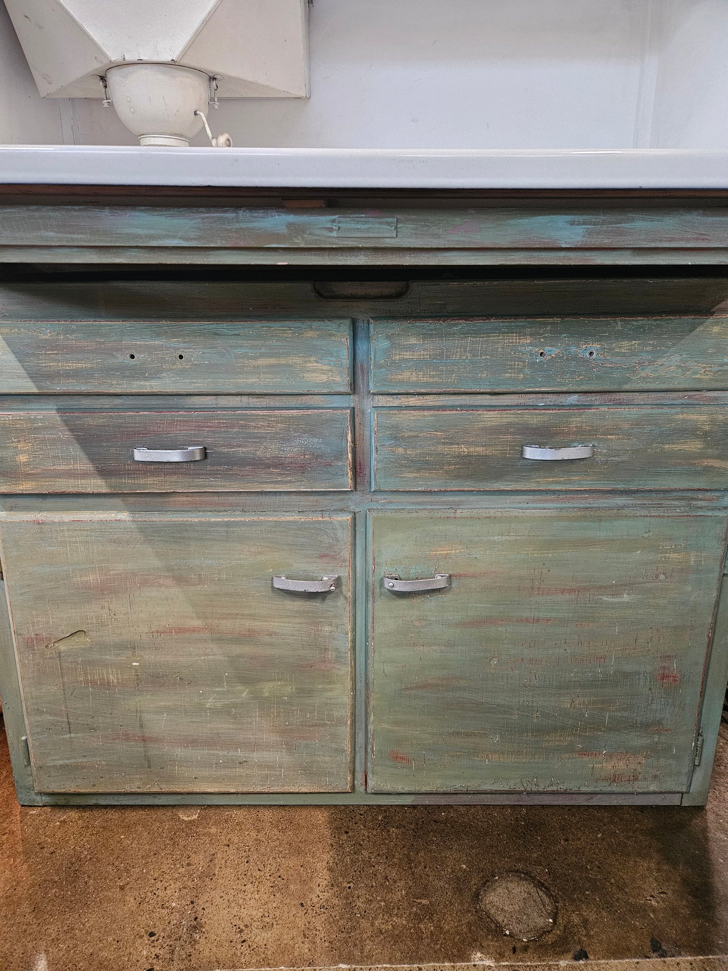 Painted Hoosier Cabinet