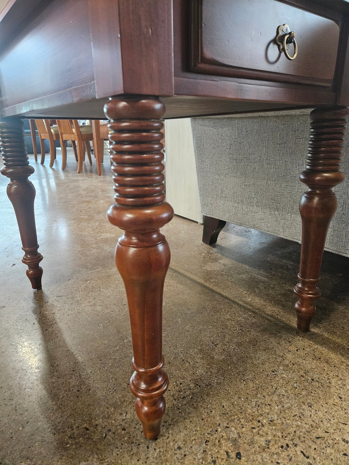 Ethan Allen dark wood end tables (setof2)