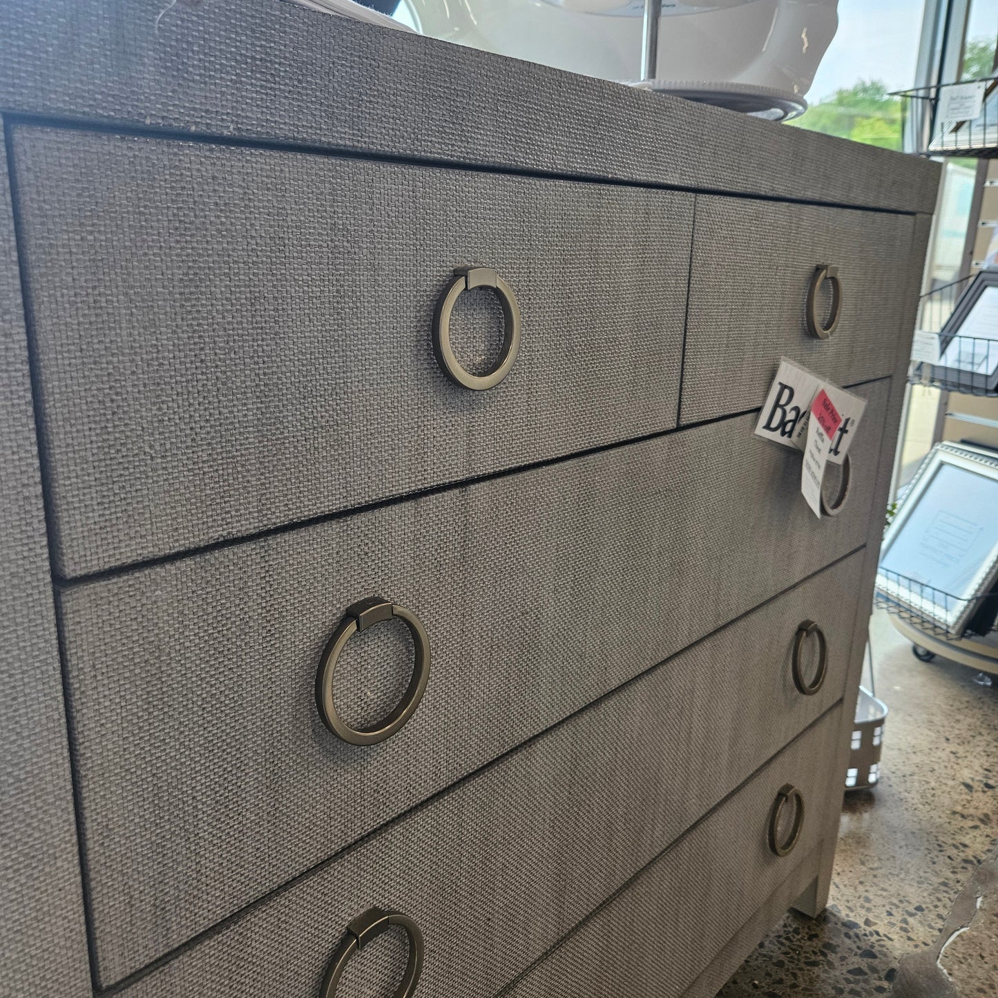 Raffia 5 drawer chest