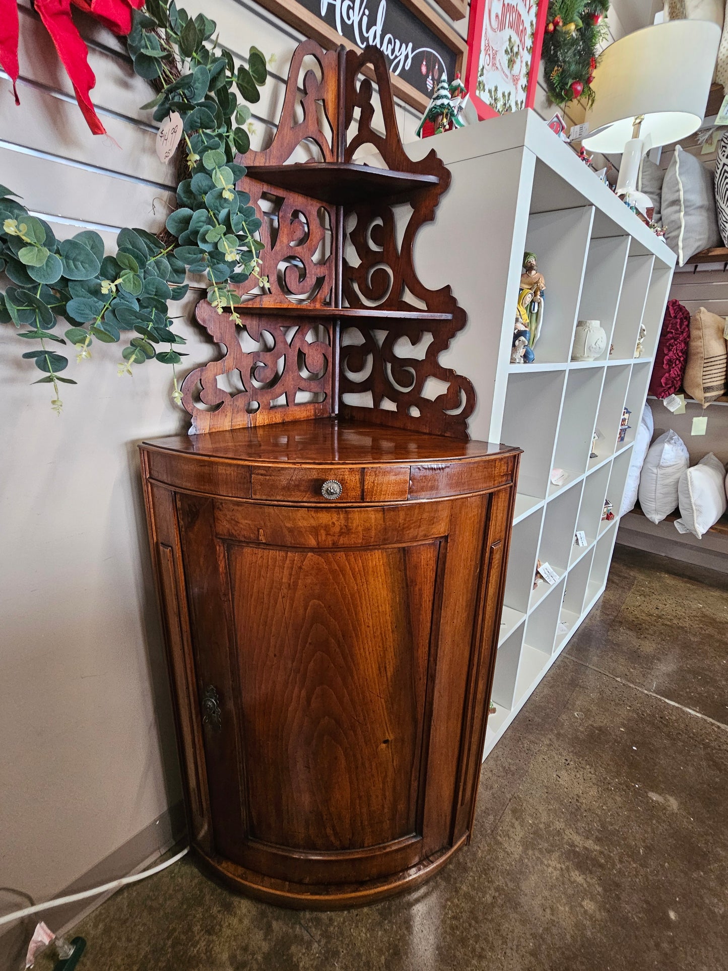 Antique Italian Corner Cabinet