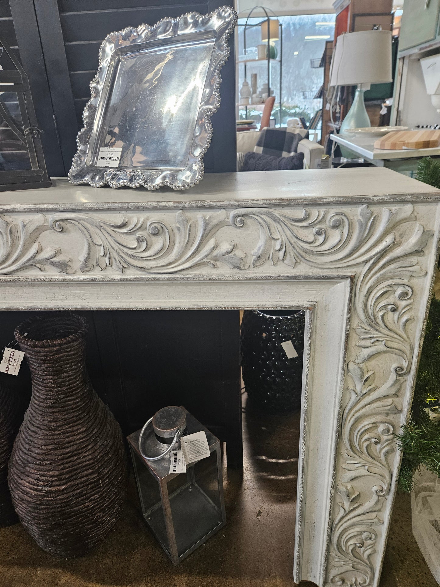 Weathered White Decorative Sofa Table