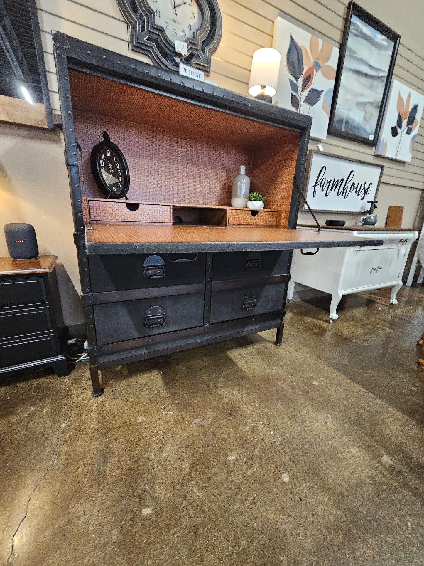 Pottery Barn Black Trunk Desk