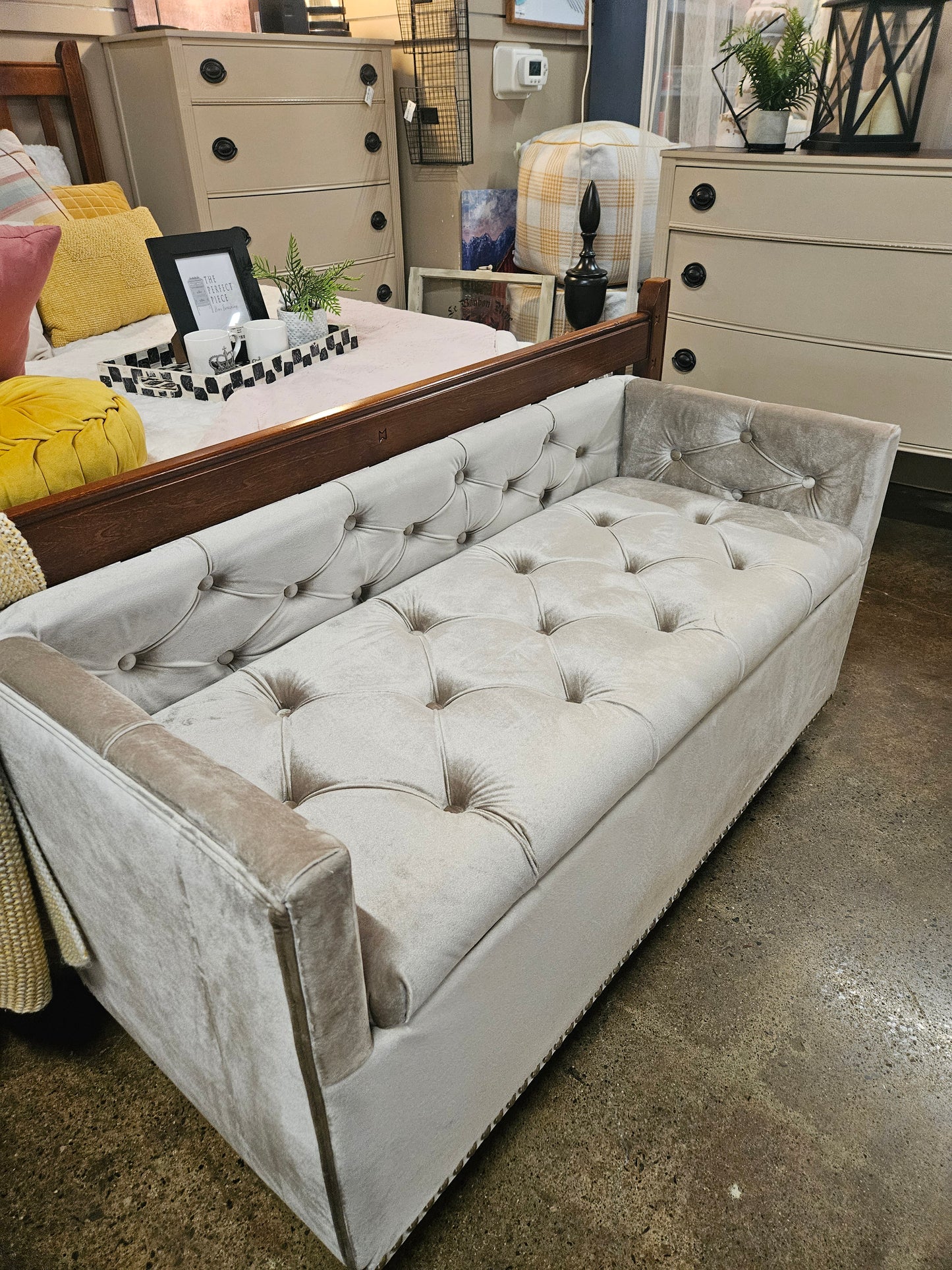 Upholstered storage bench