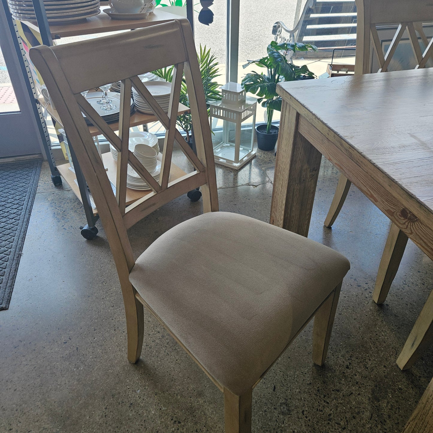Rustic Dining Set with 8 chairs and buffet