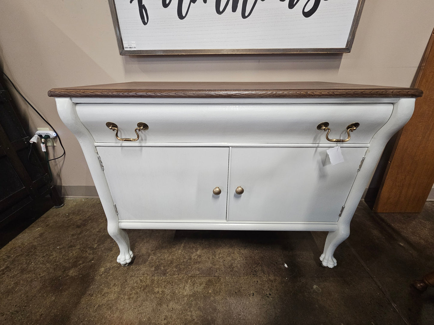 Refinished buffet/dresser with wood top