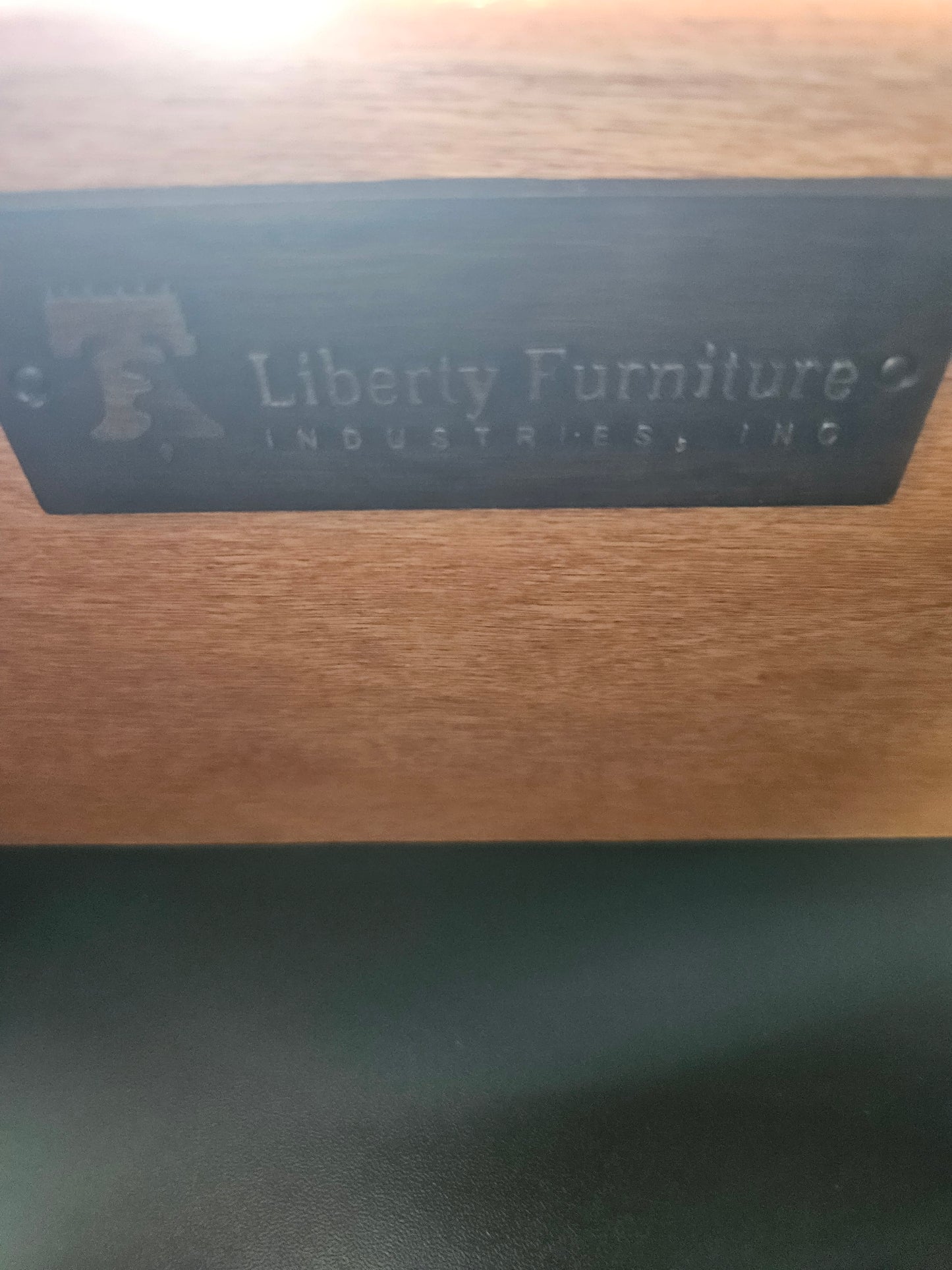 Wood Media Cabinet w/ sliver pulls