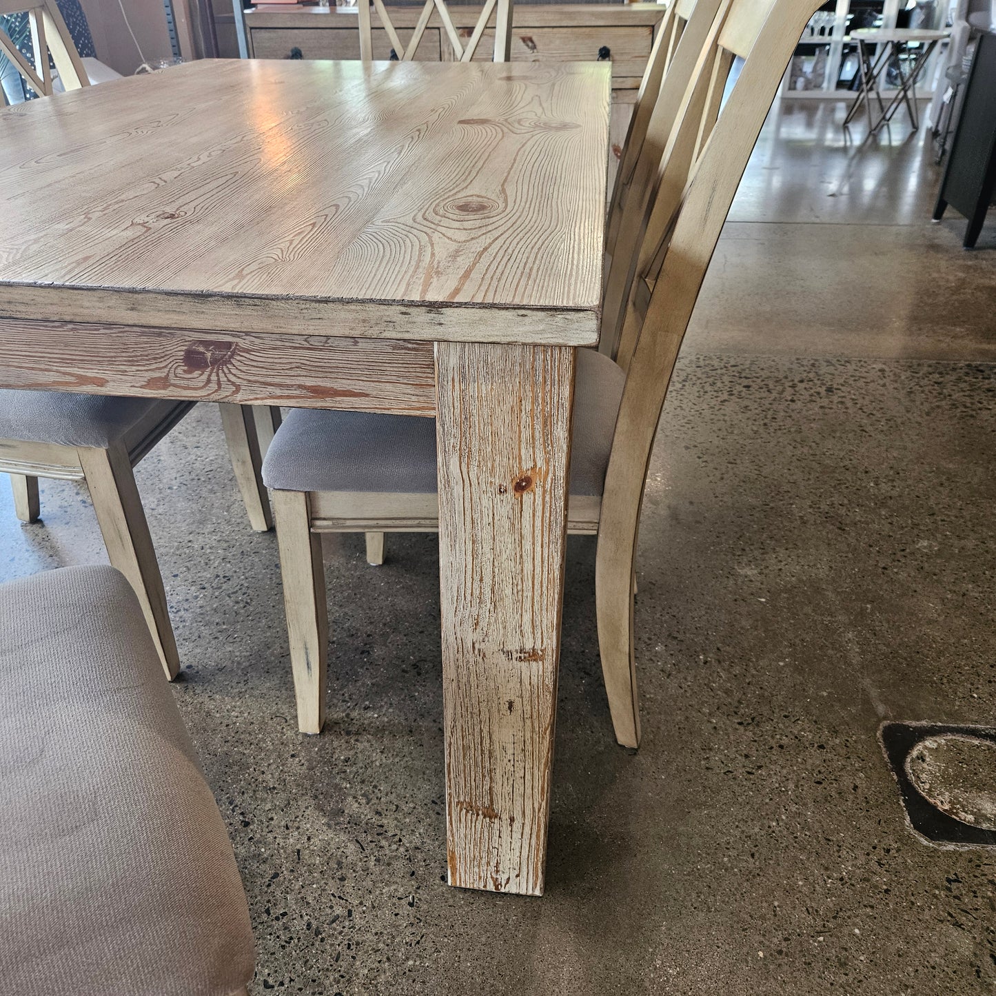 Rustic Dining Set with 8 chairs and buffet