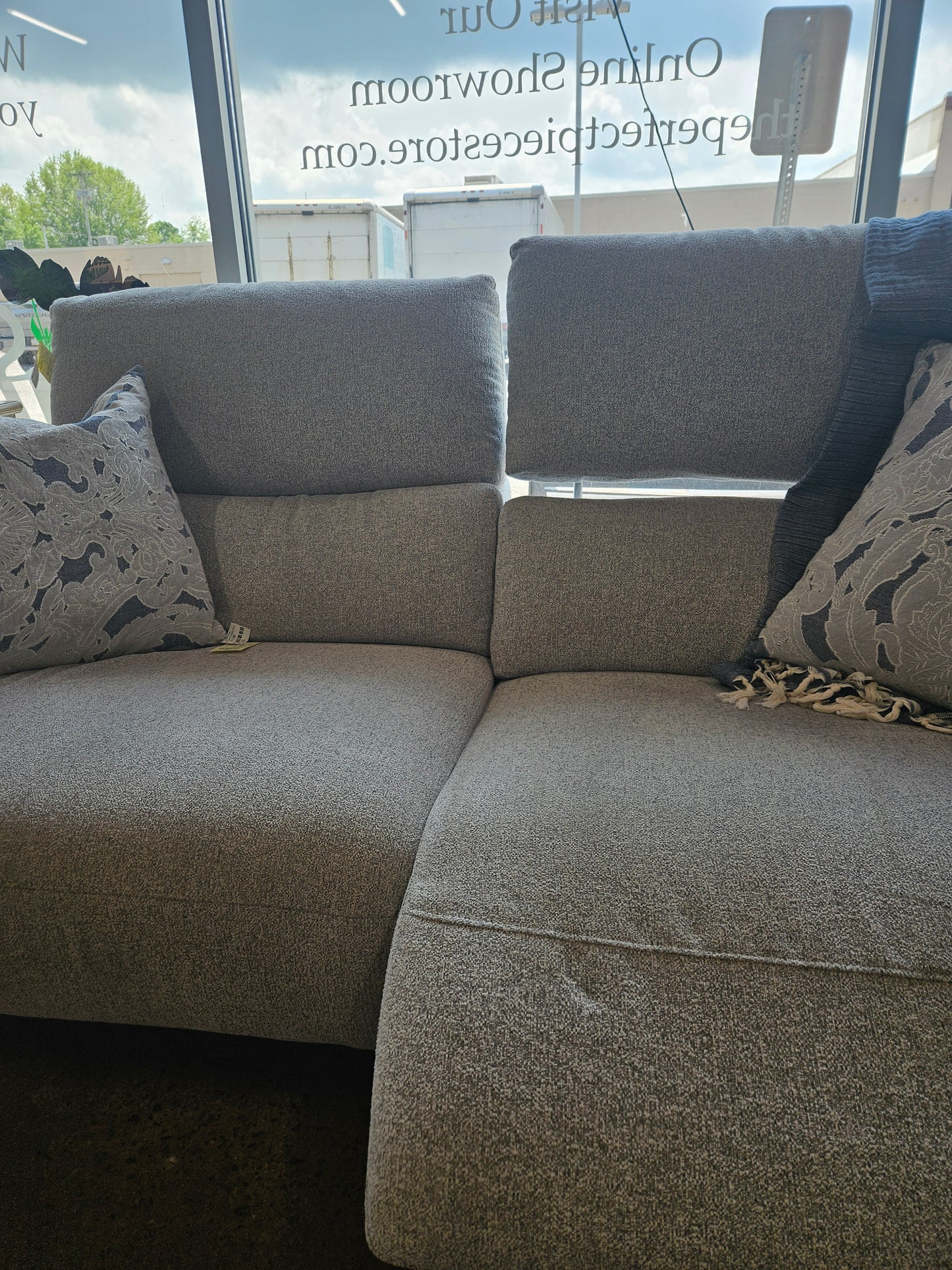 Grey Power Reclining Sofa