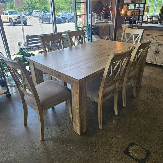 Rustic Dining Set with 8 chairs and buffet