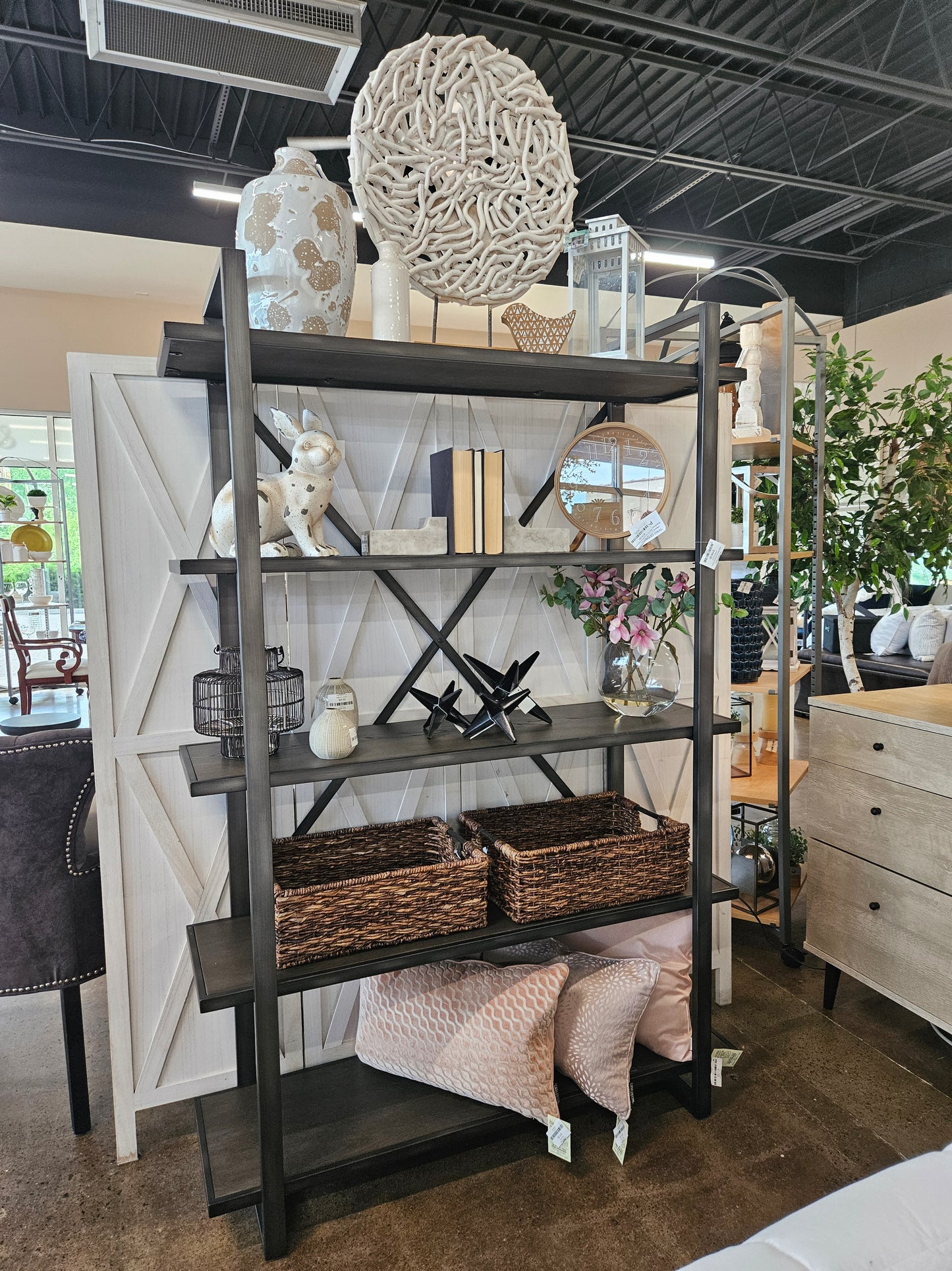 Black Shelving Unit (Model Home)