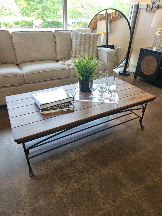 Refinished Plank Coffee Table/End Table Set
