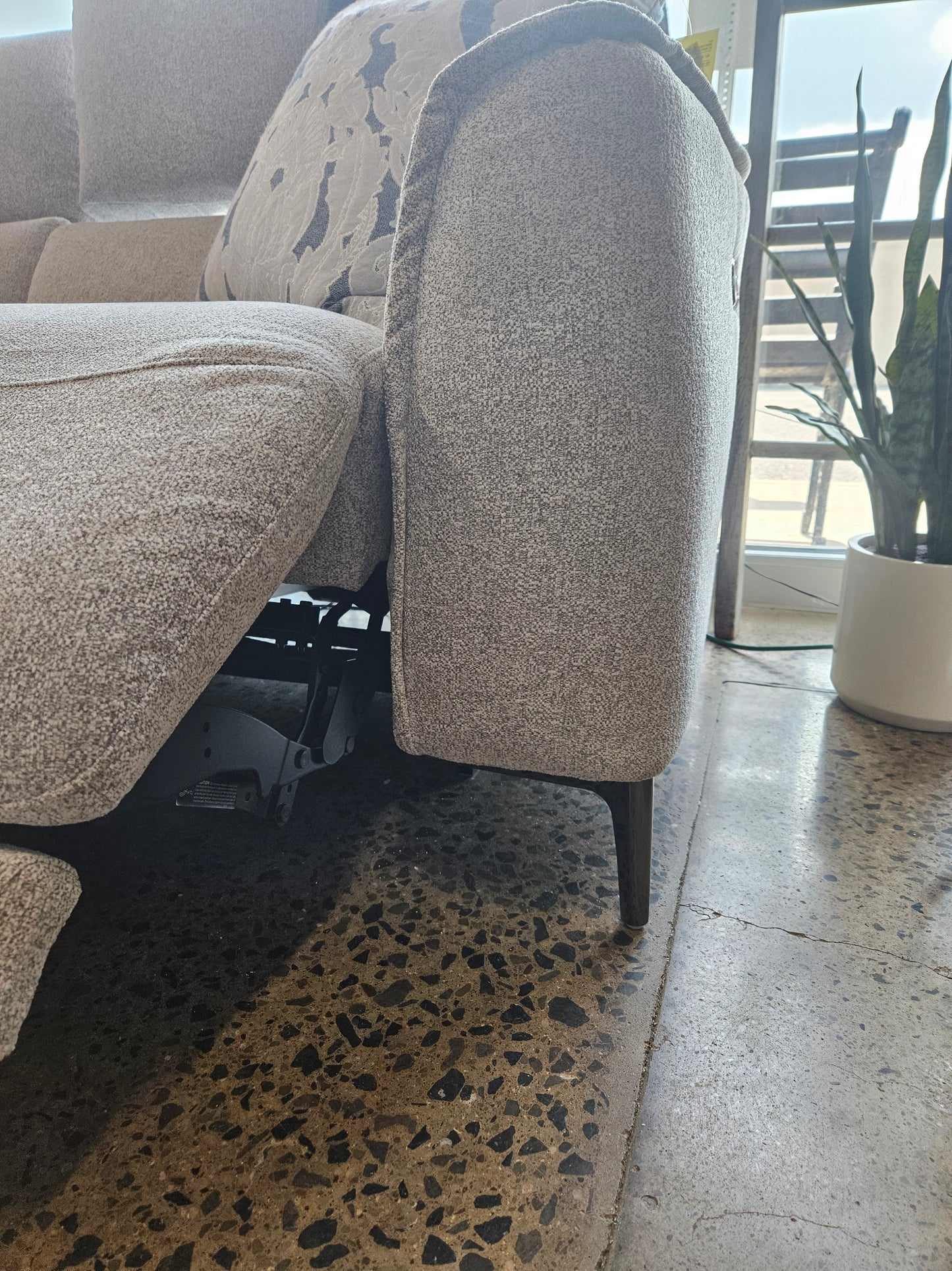 Grey Power Reclining Sofa