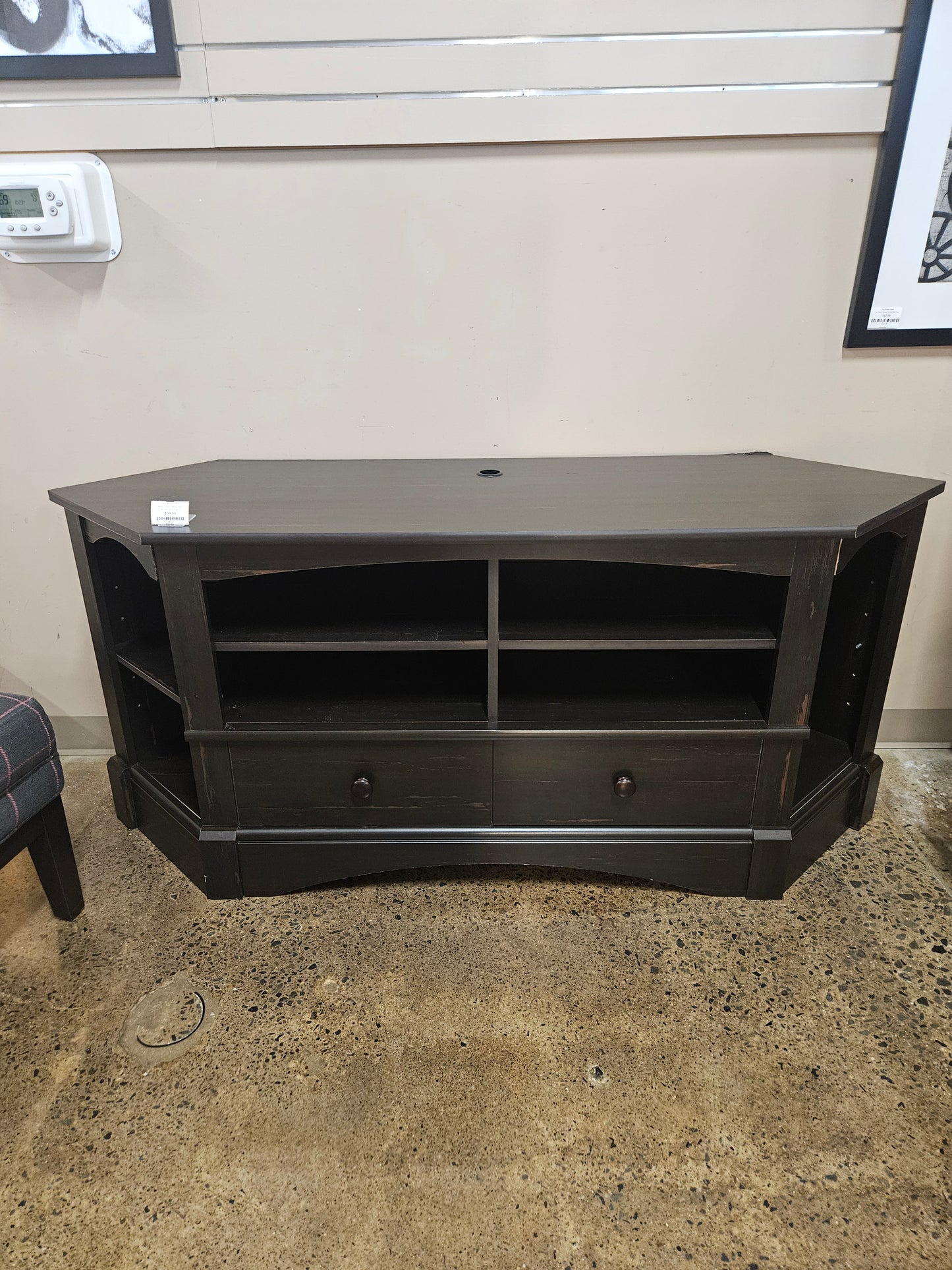 Black Corner TV/Media Stand