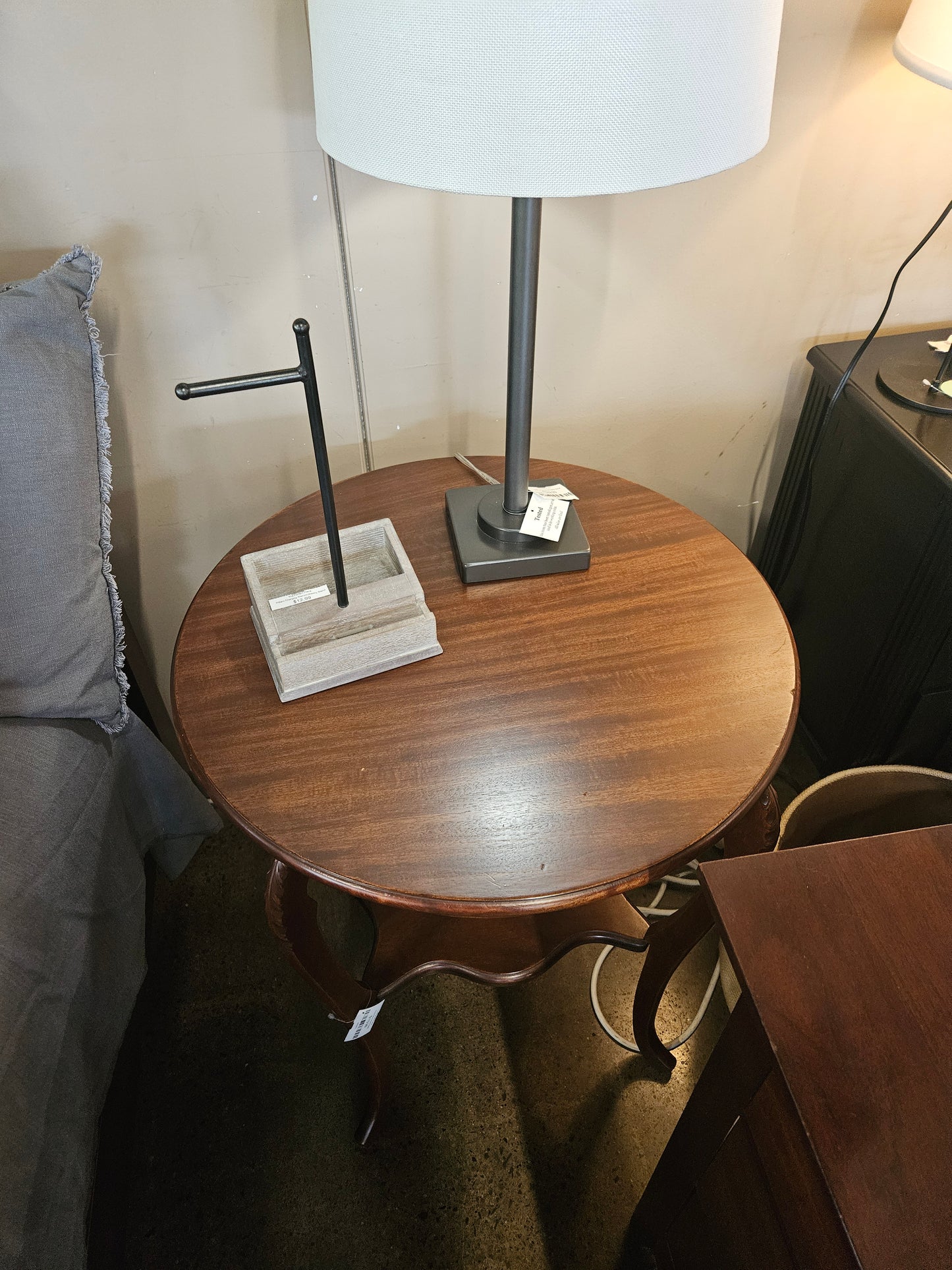 Round Wood Accent Table