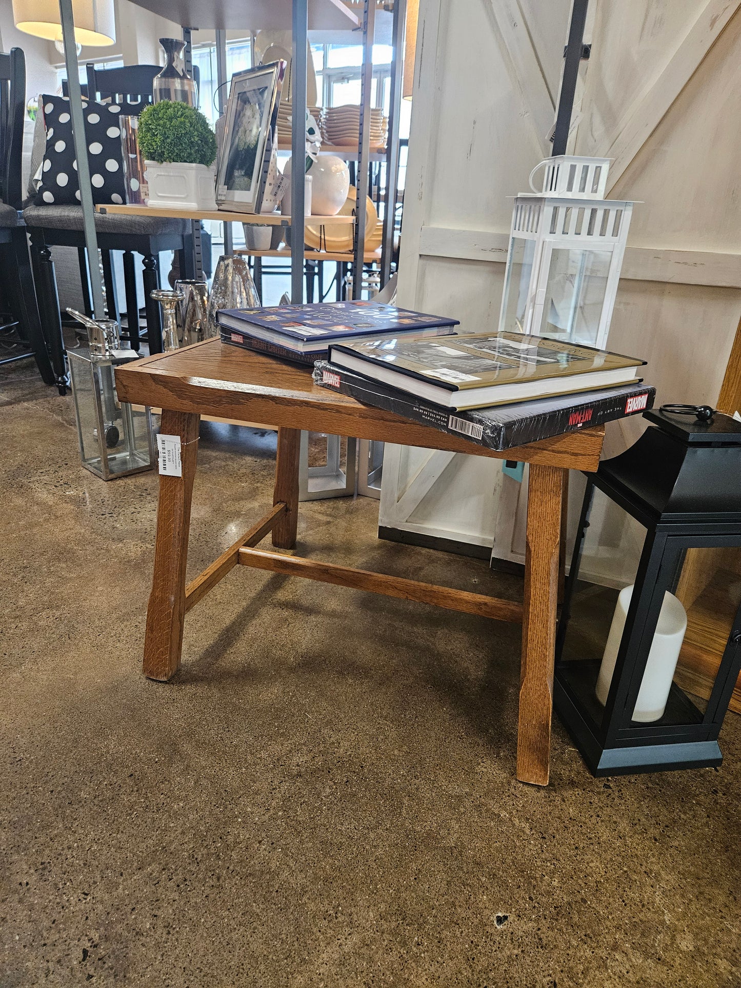 Square wooden accent table