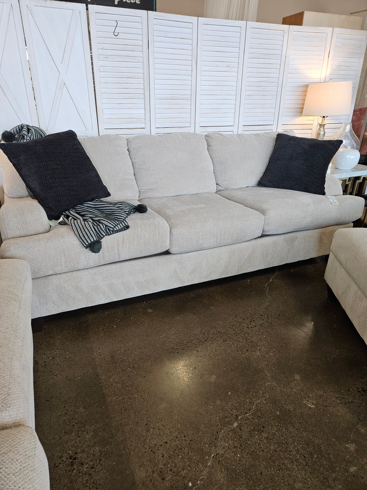 Cream Textured Sofa