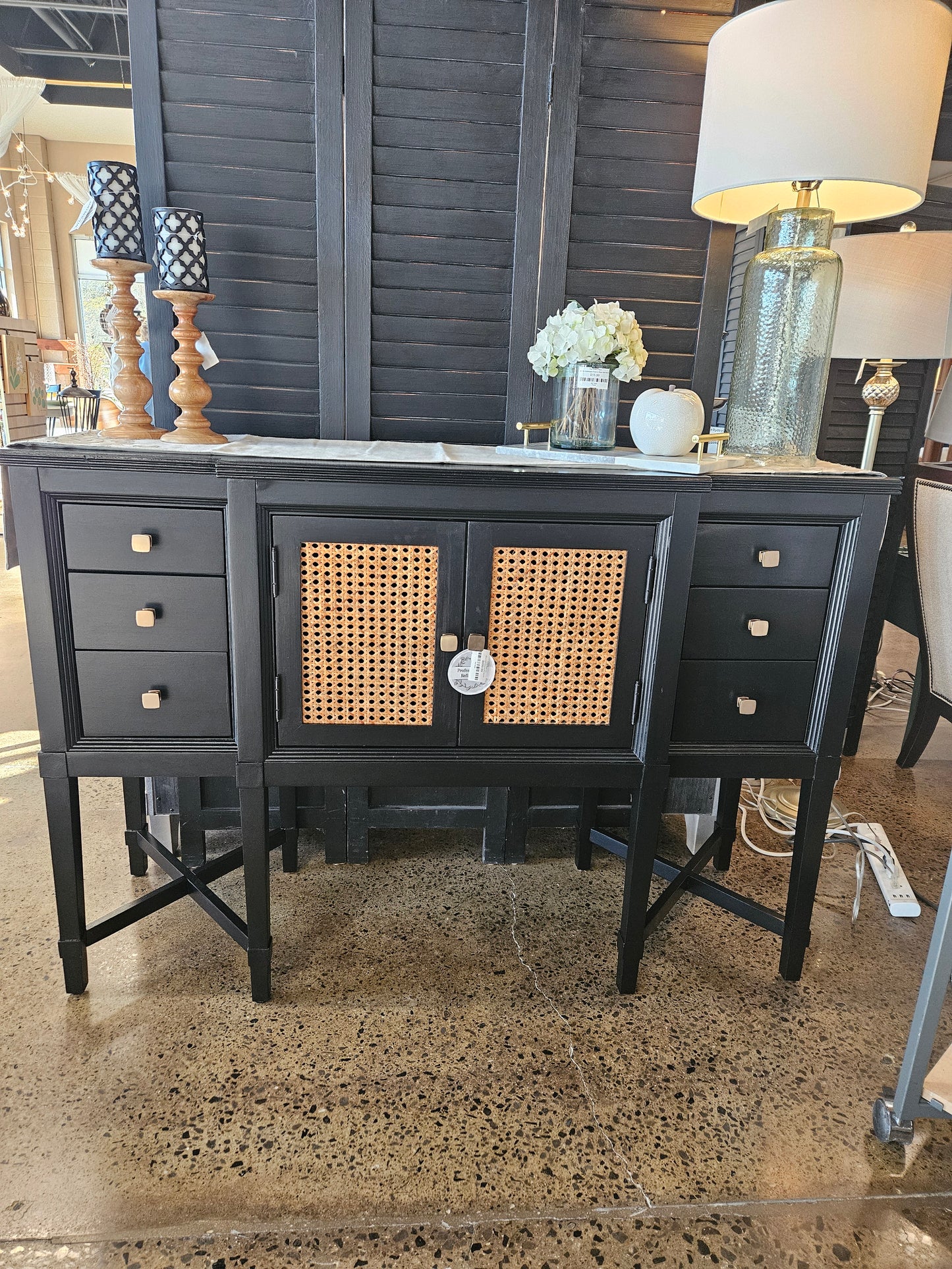 Black Refinished Buffet/Server