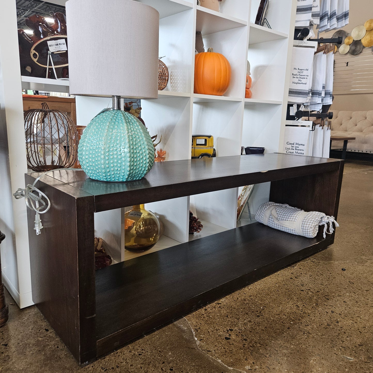 Solid Wood Open Storage Bench