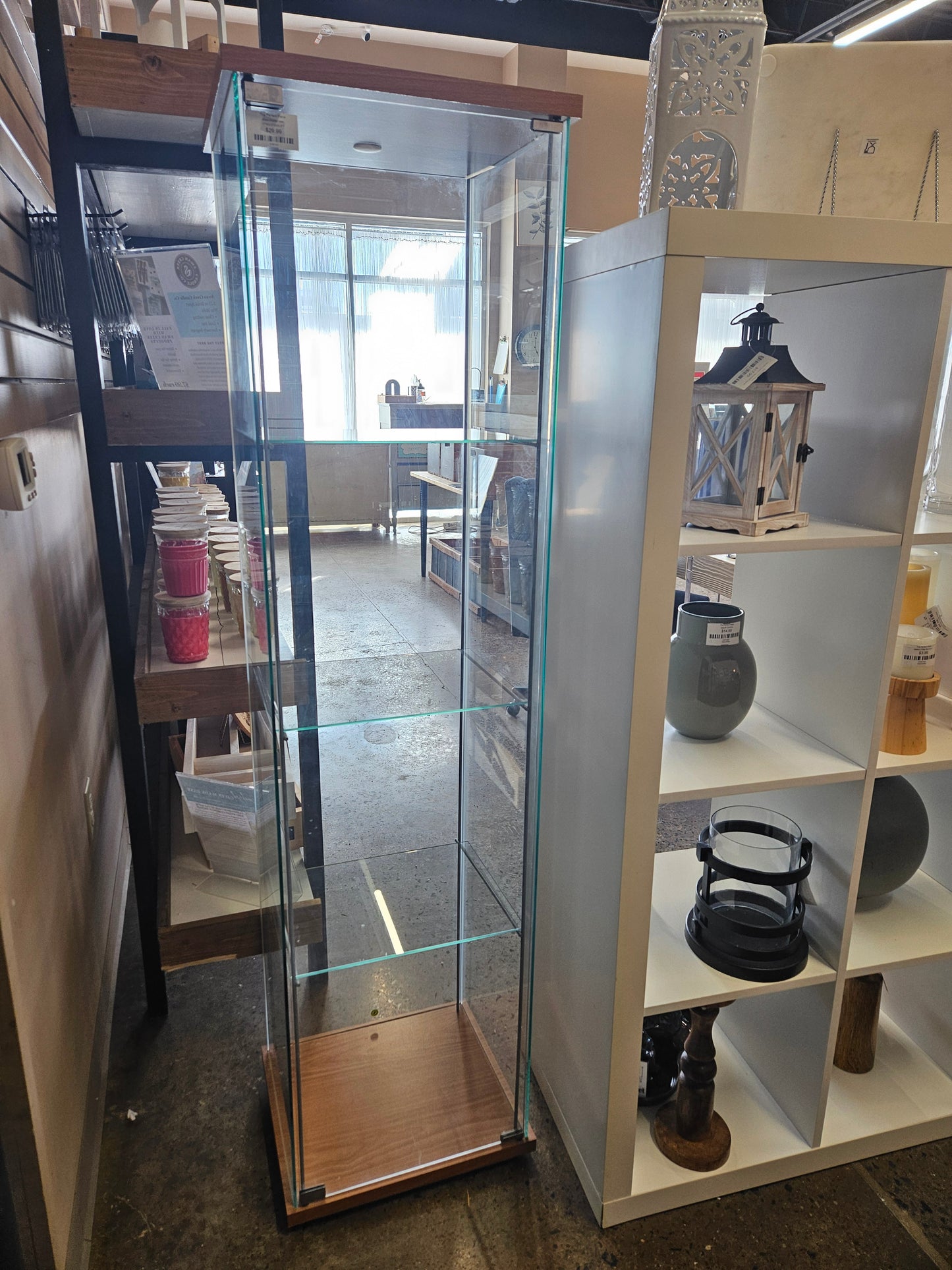 Glass display case