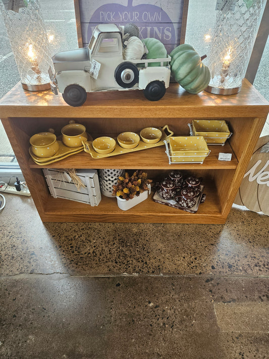 Long Oak Shelving Unit