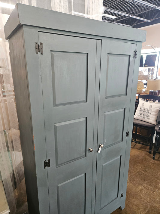 Painted armoire with drawers and shelves