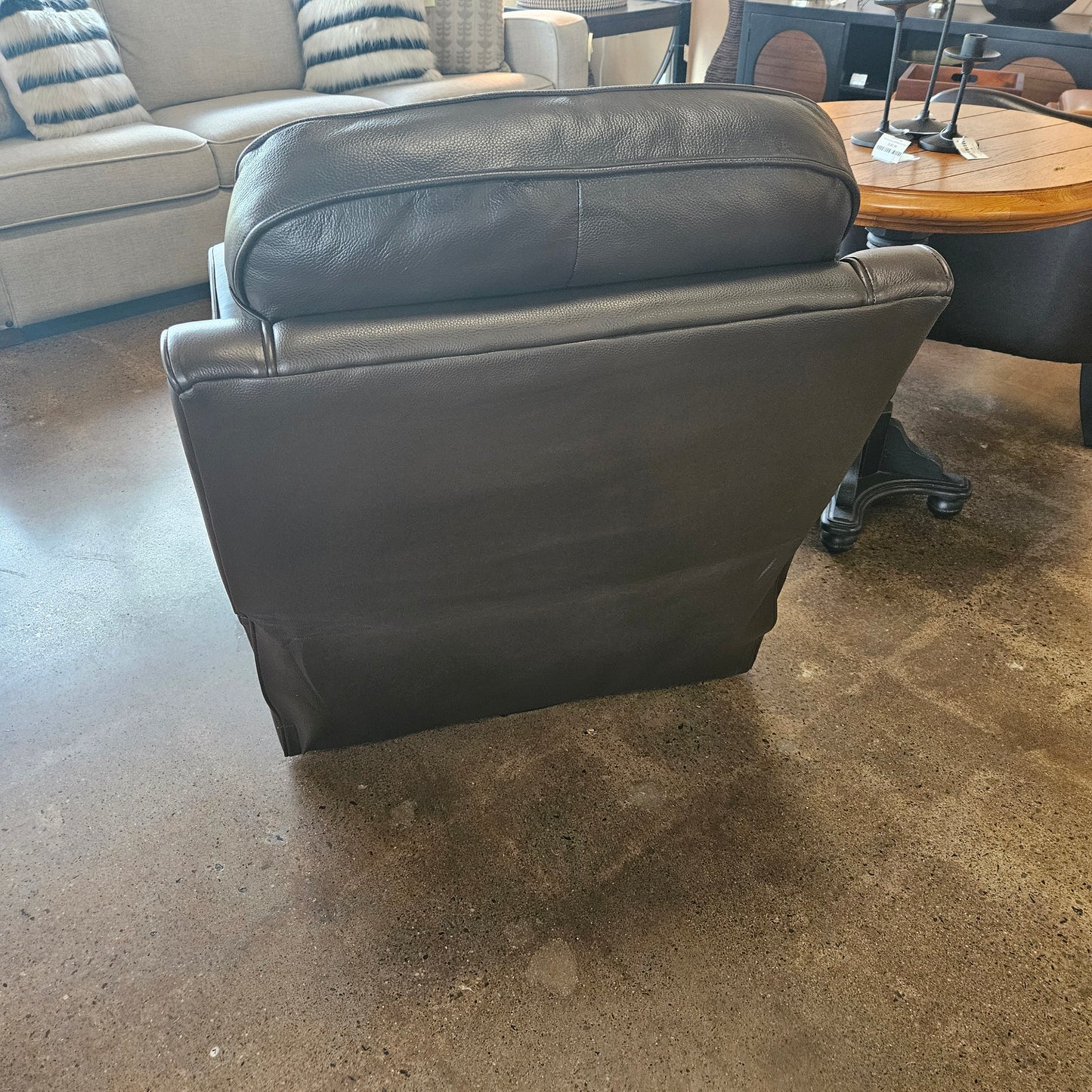 Brown leather-like recliner