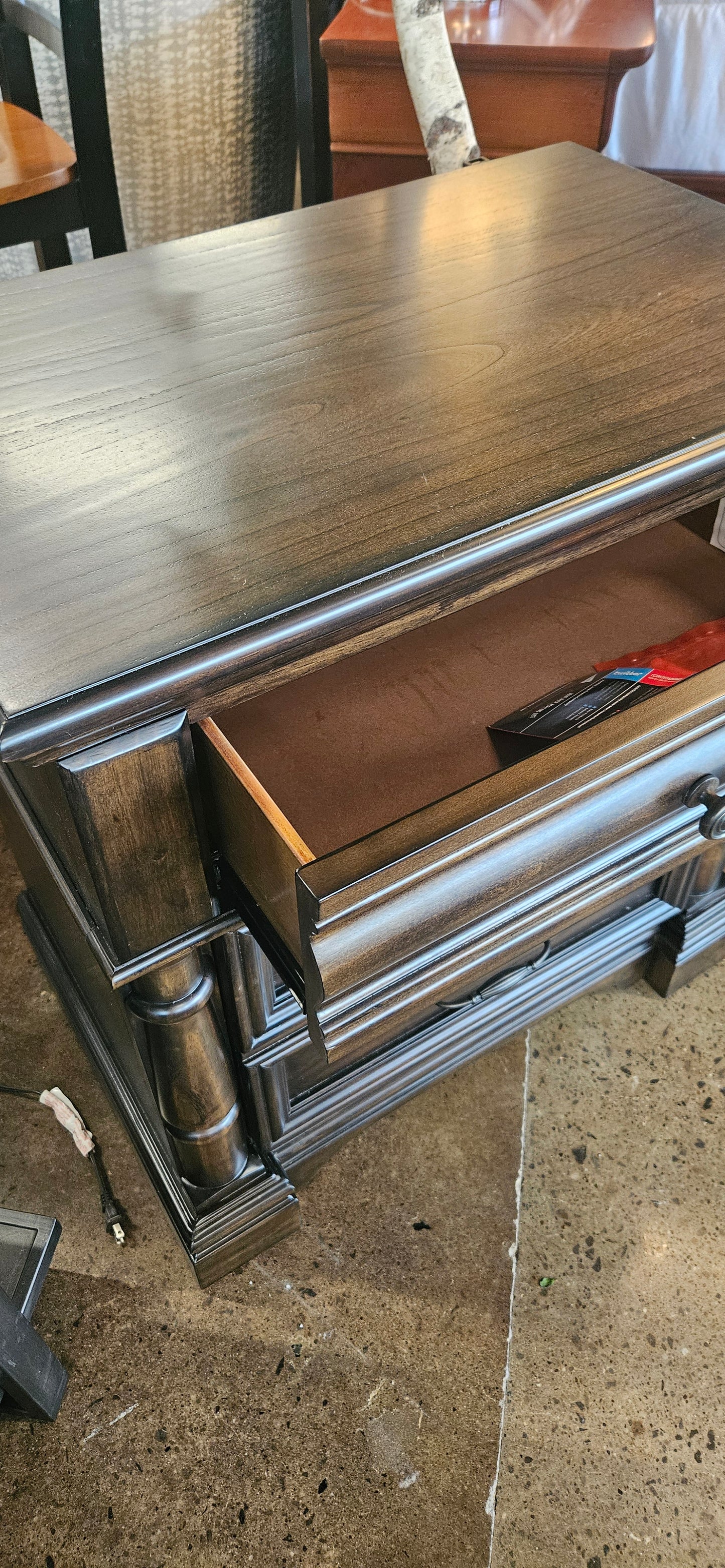 Dark wood look night stand NEW