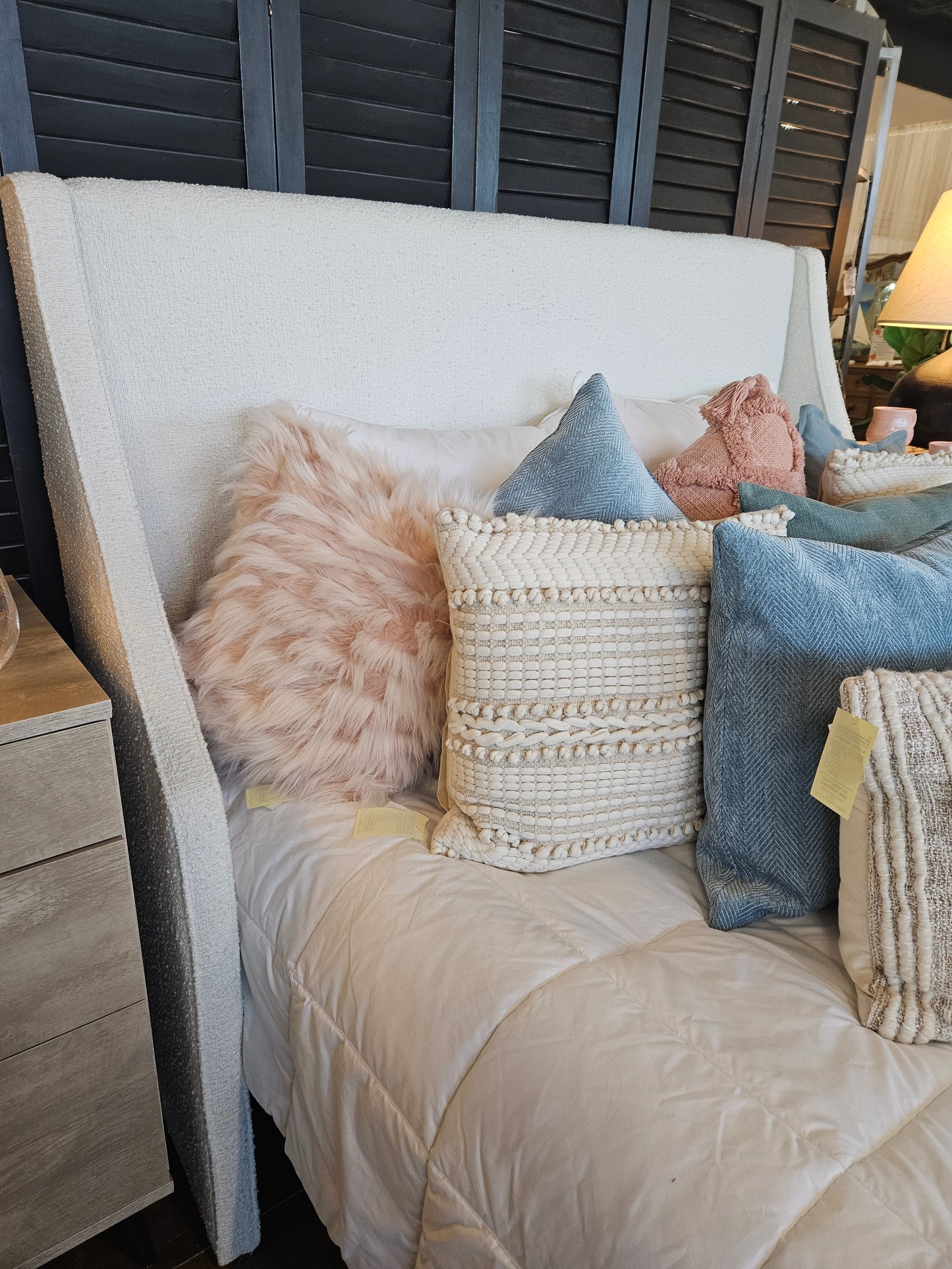 Cream Queen Bed Frame (Model Home)