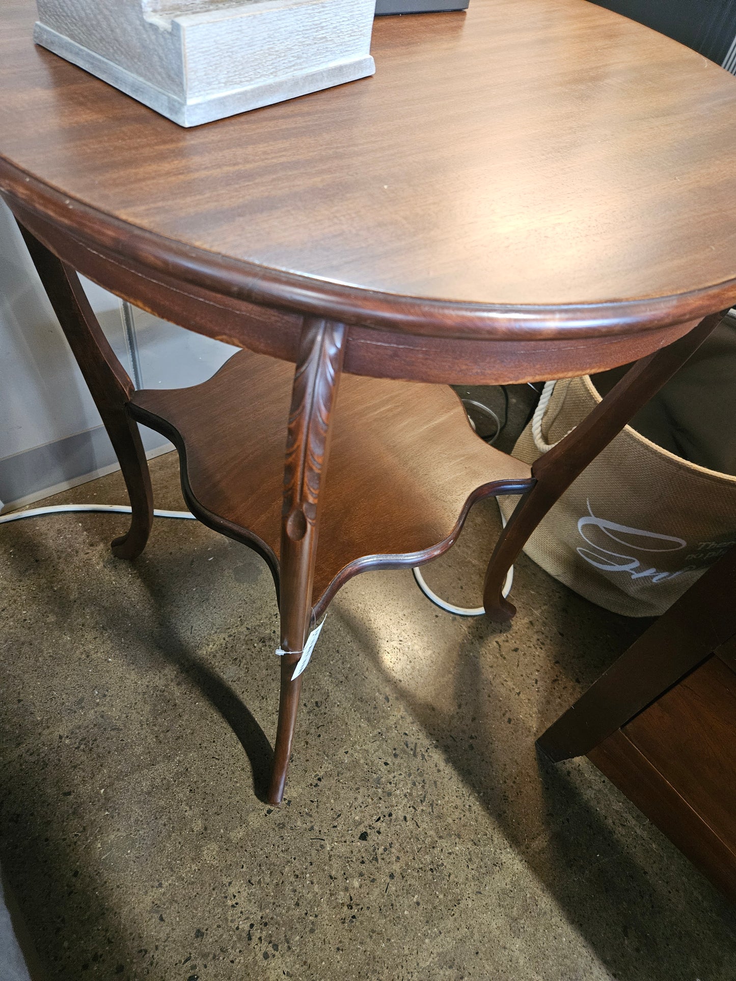 Round Wood Accent Table