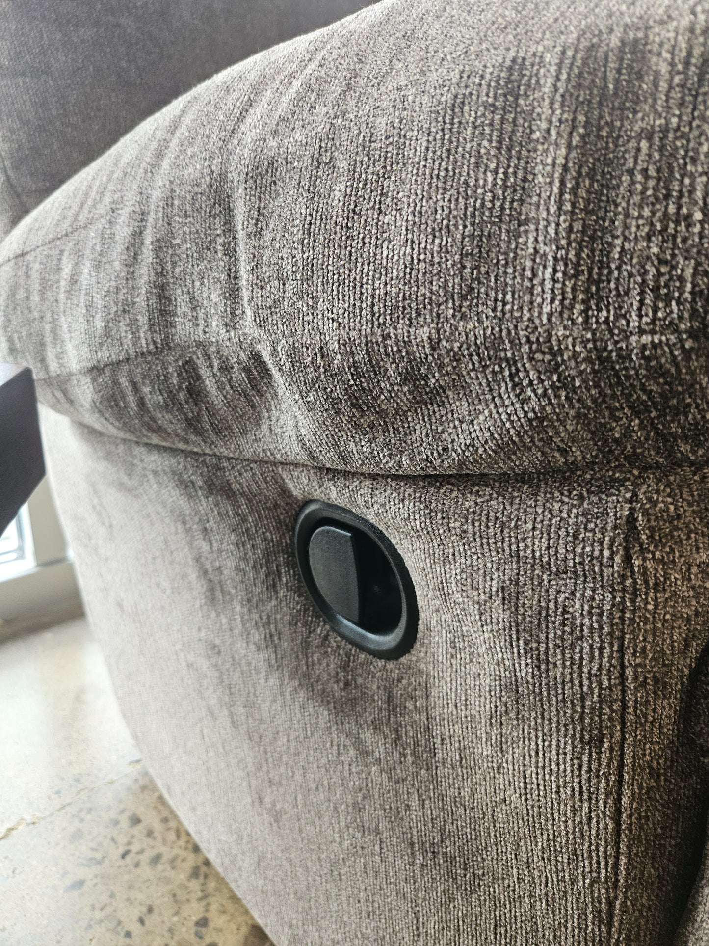 Dark Neutral Reclining Sofa