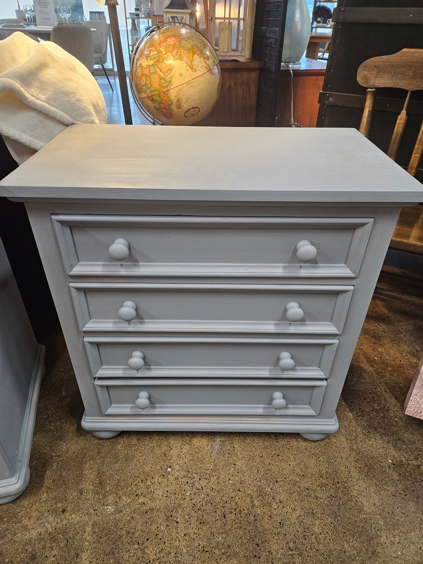 Gray painted dresser/nightstand/mirror
