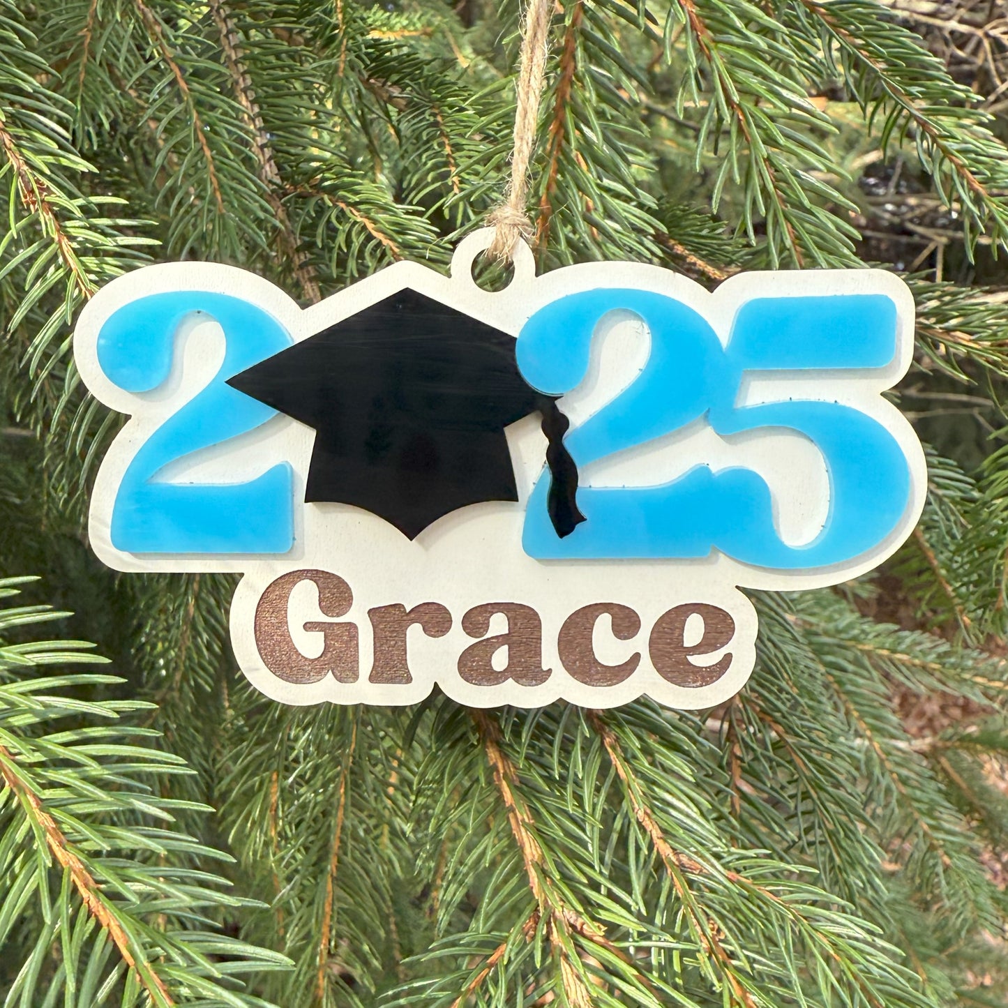 Personalized Senior 2025 Ornament (Lacrosse)