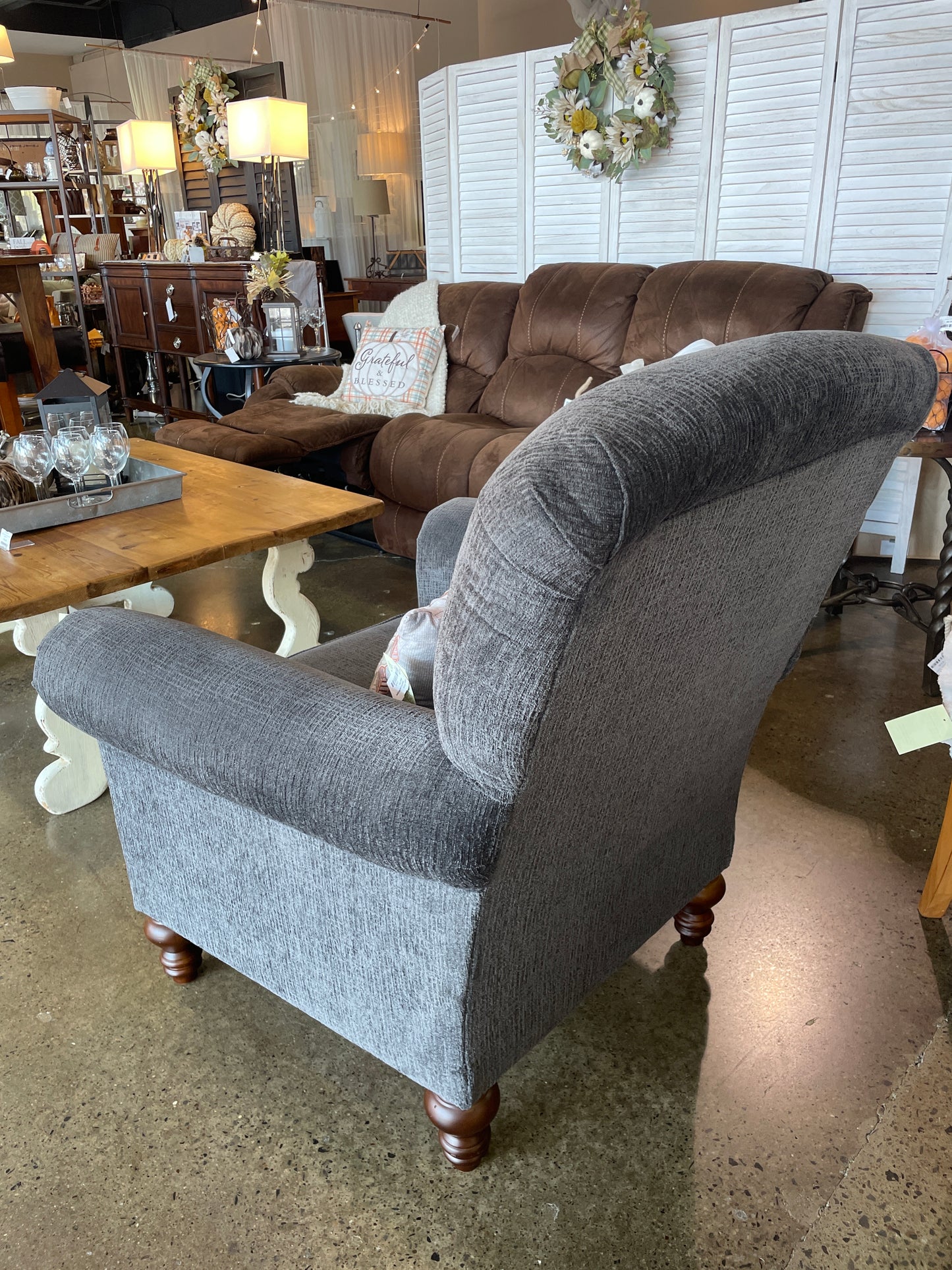 Grey Accent Chair