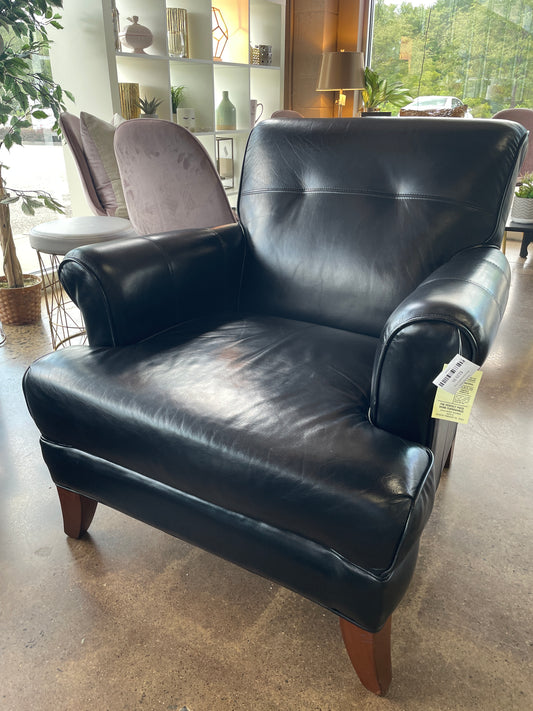 Black Faux Leather Chair