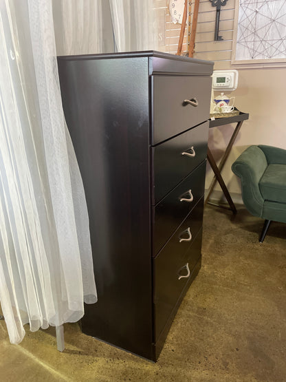 Black tall chest of drawers