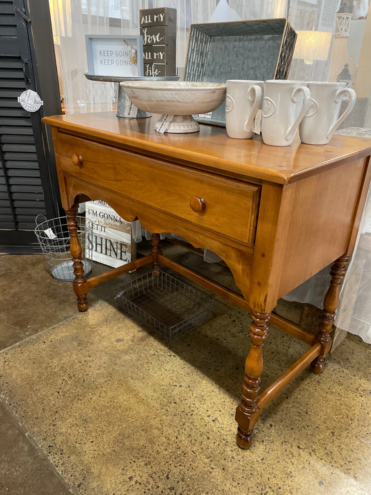 Maple Side Table w/ Center Drawer