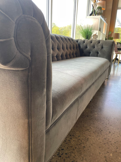 Grey Chesterfield Arhaus Sofa