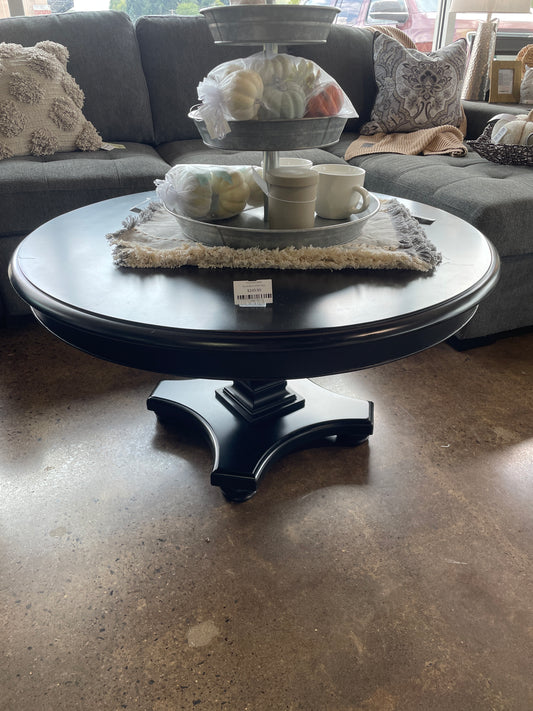 Round Black Coffee Table