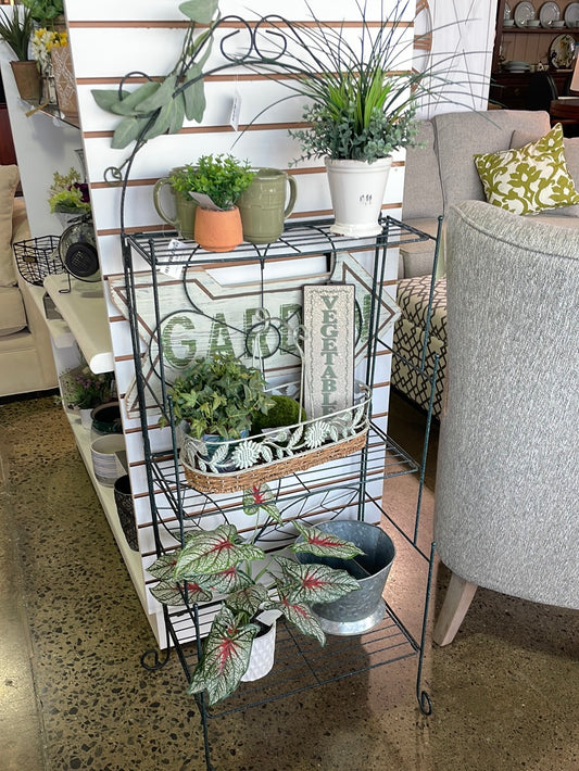 Folding Metal 3-Shelf Plant Stand