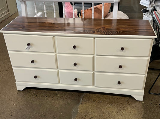 Cream painted 9 drawer