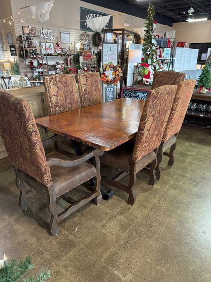 Hammered Table and Chairs