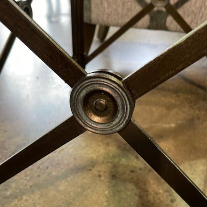 Iron and Leather end table