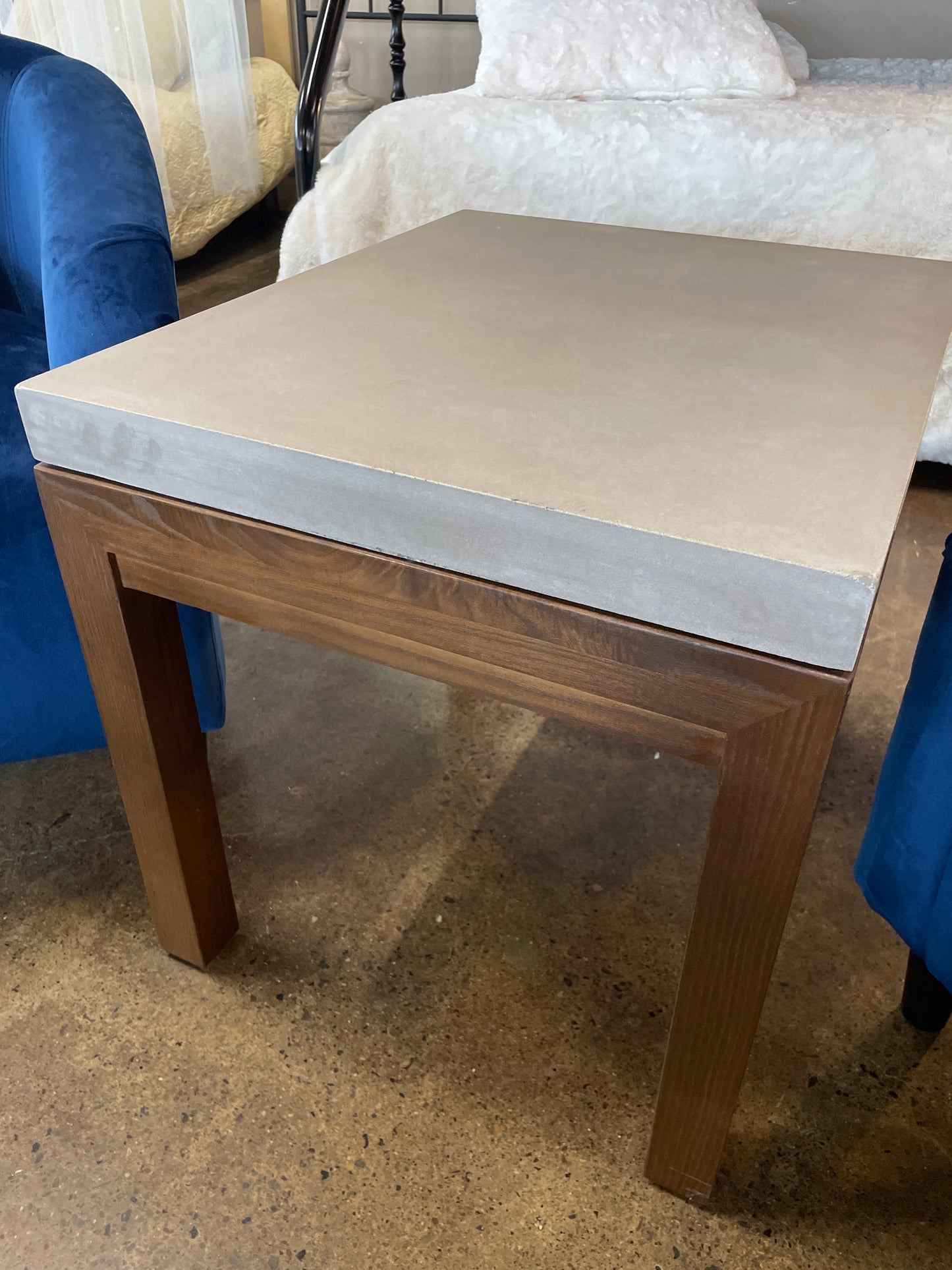 Concrete Topped Accent Table