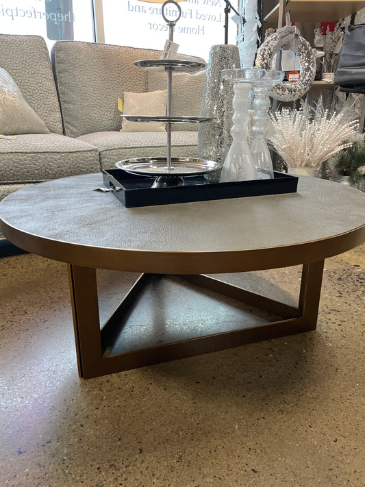 Shagreen Round Coffee Table-MODEL HOME