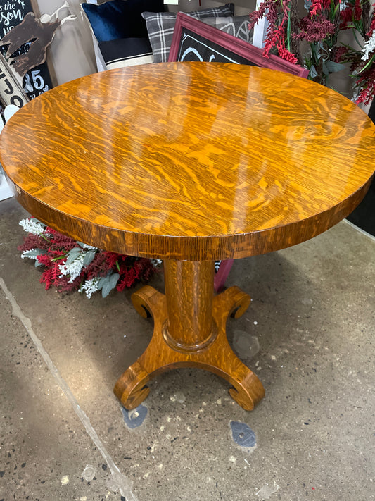 Tiger Oak Accent Table