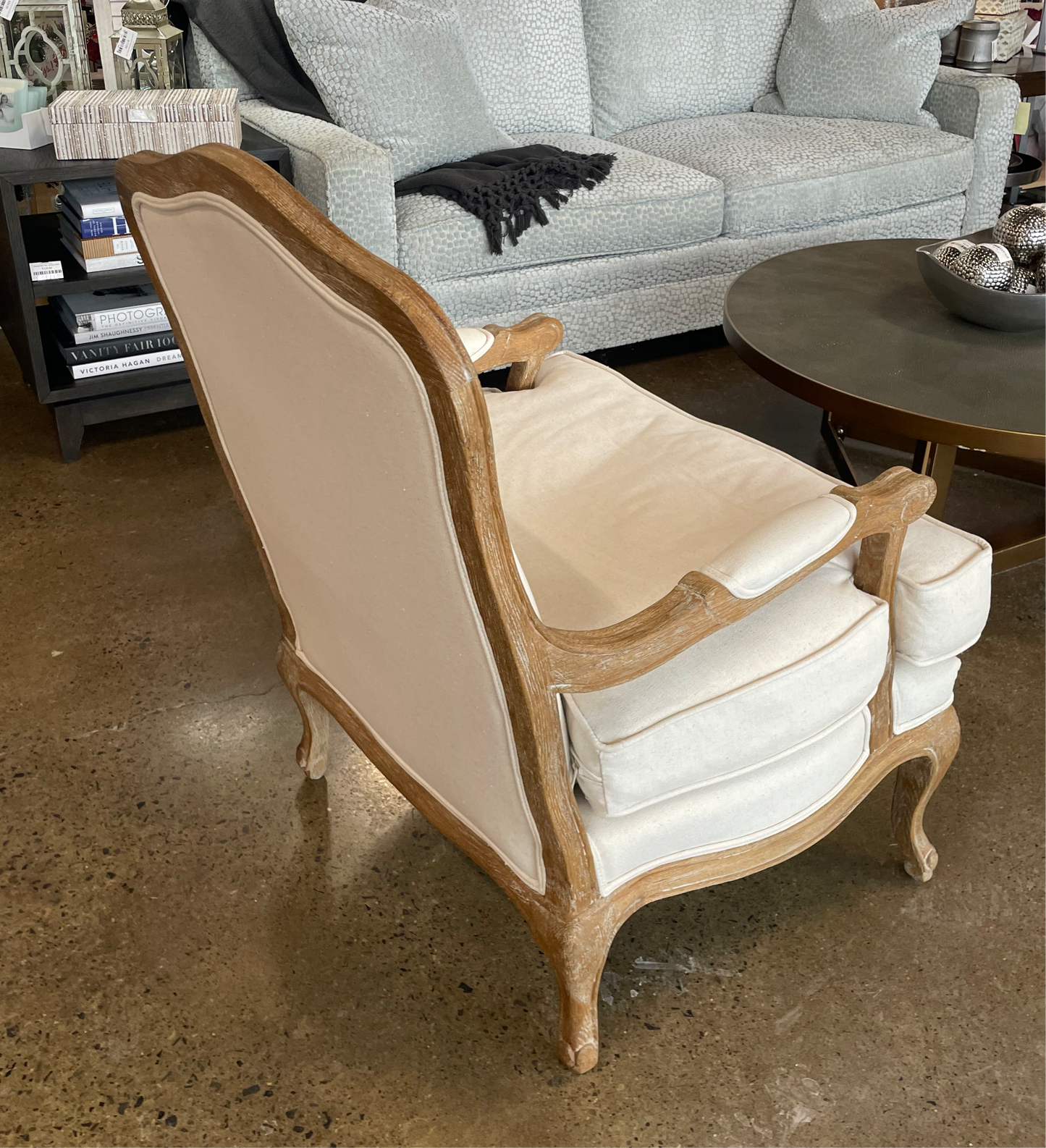 Off-White Twill Accent Chair by Ballard Designs