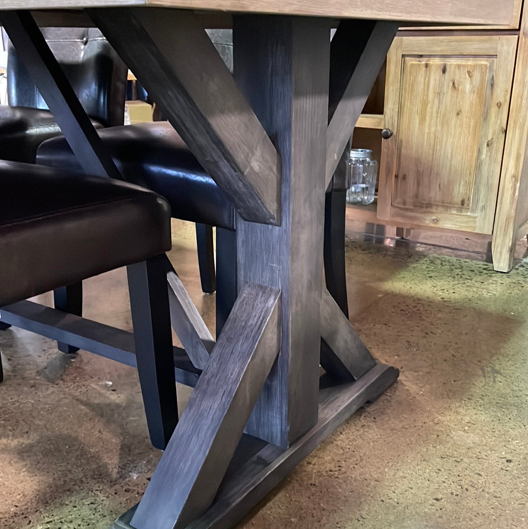 Rustic 2 Tone Dining Room Table