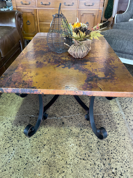 Arhaus Hammered Copper Coffee Table