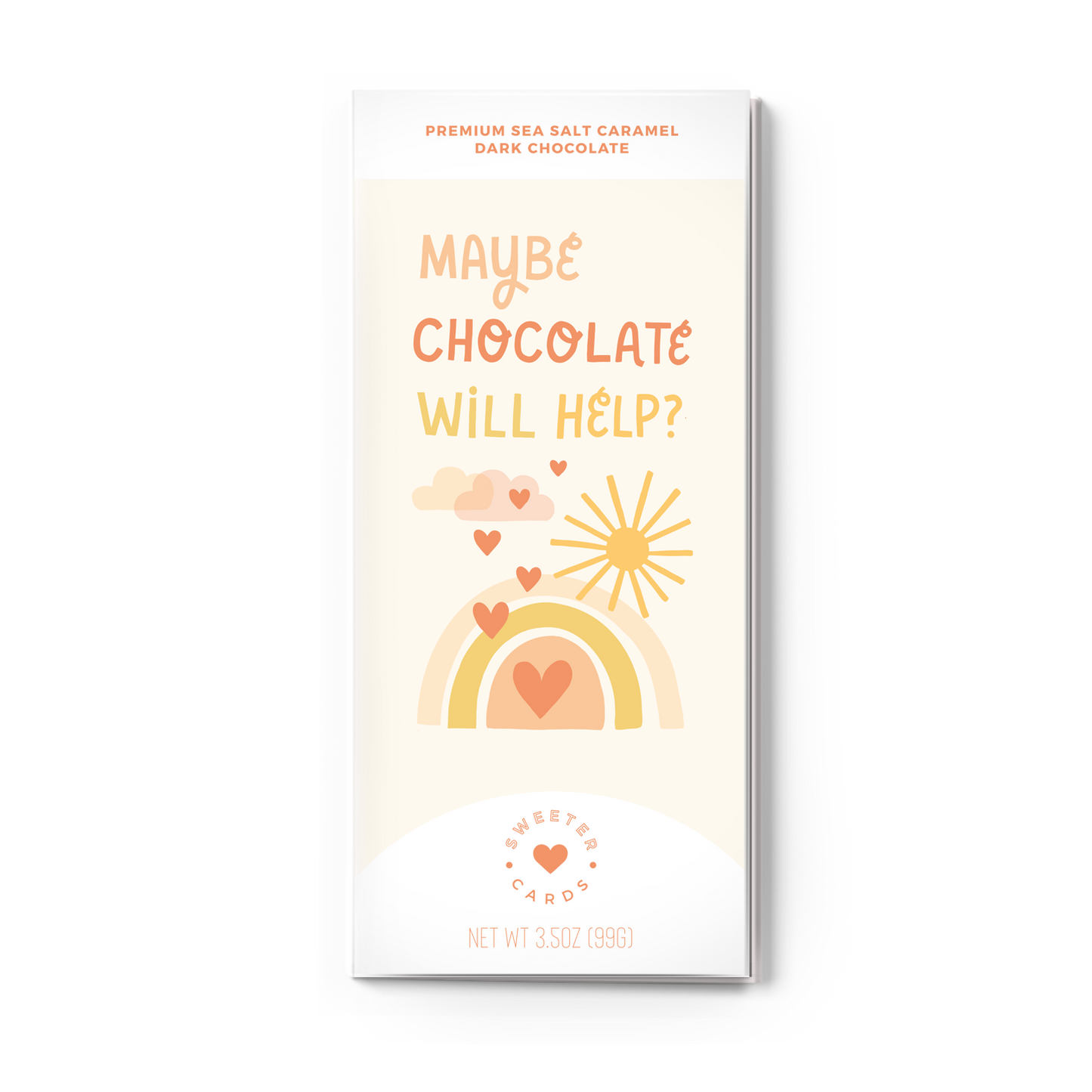 Maybe Chocolate Will Help? Sympathy Chocolate Greeting Card